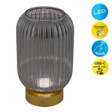 Lampe ackitique "Luise" Gold, classique, or, avec LED intégrée, blanc chaud