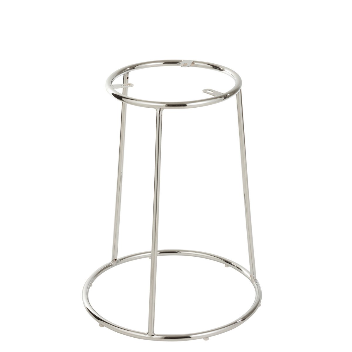 Tabouret en métal argenté J-Line avec design moderne et élégant