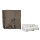 Housse assise taupe J-Line avec coussins sur fond de jardin