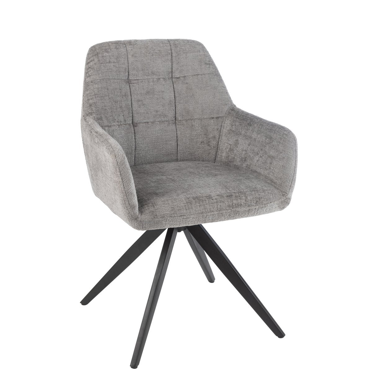 Chaise Louna J-Line en fer et acrylique gris vue de face