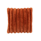Coussin J-Line grand velours côtelé - polyester - rouille