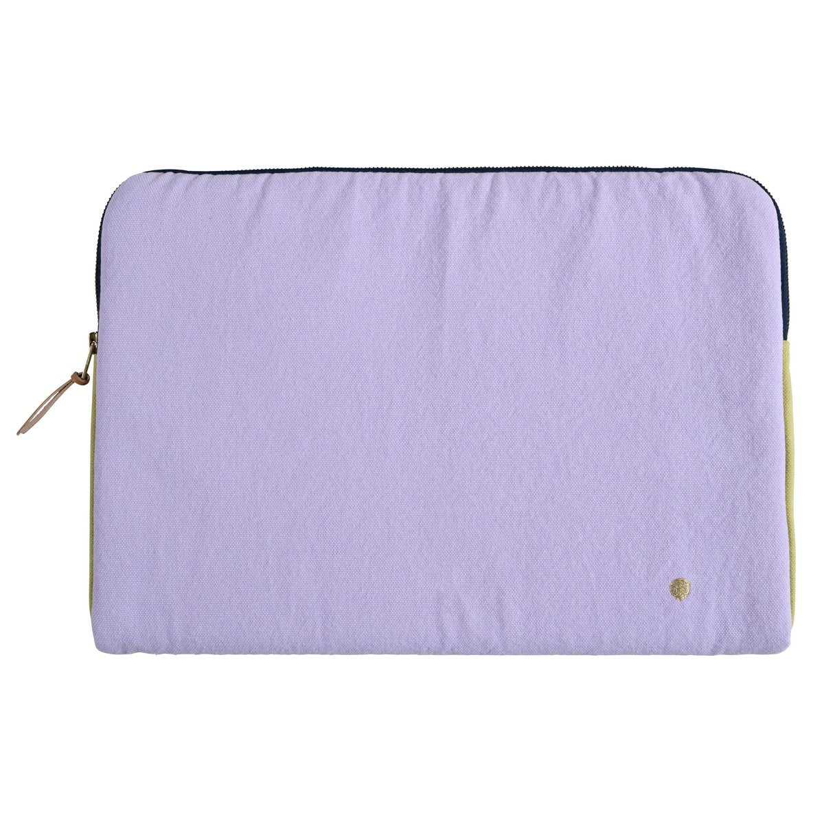 Housse ordinateur Tricolo Lilas ananas 15-16" en coton bio avec motif ananas