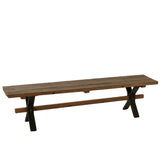 Canapé J-Line Aged en bois marron, vue de face