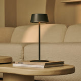 Lampe de table rechargeable vert olive Hugo