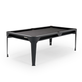 Billard outdoor convertible Cornilleau Hyphen gris noir, tapis gris foncé