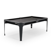 Billard outdoor convertible Cornilleau Hyphen gris noir, tapis gris foncé