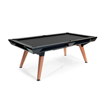 Billard outdoor design Cornilleau Origin noir, structure acier et pieds en bois Moabi