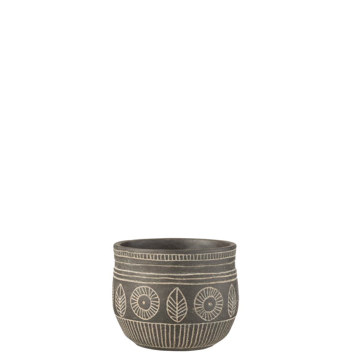 Vase J-Liline Flowerpot Fresco en ciment gris, Ø 18 cm, design moderne