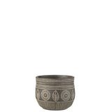 Vase J-Liline Flowerpot Fresco en ciment gris, Ø 18 cm, design moderne