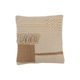 Coussin carré beige en coton J-Line en situation dans un salon
