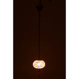 Lampe J-Line en verre orange, ambiance chaleureuse dans un salon