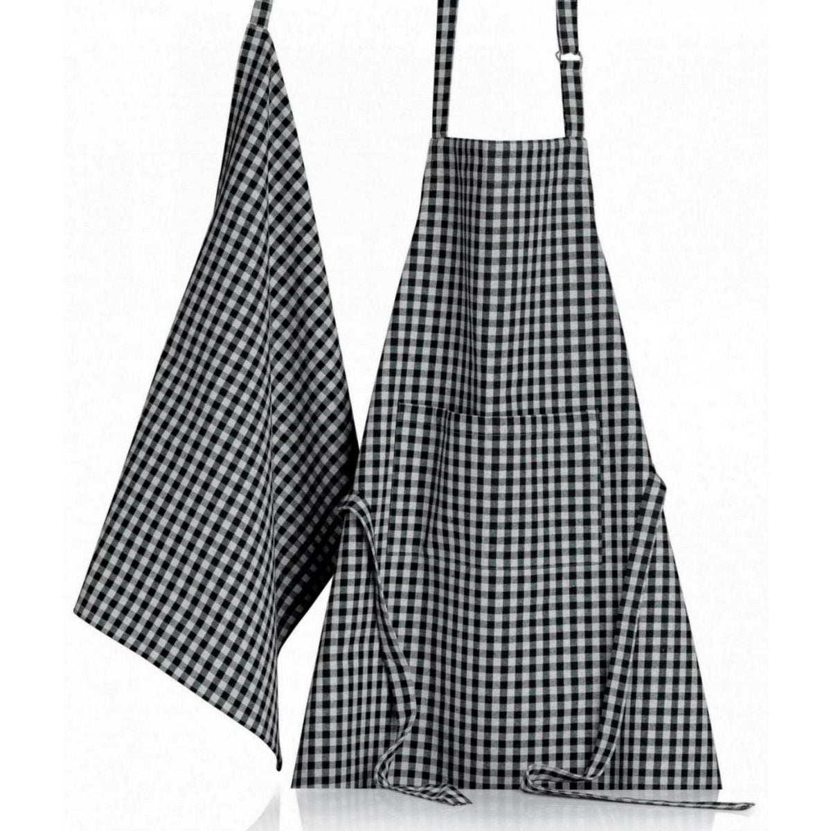 Torchon recyclé Billie Noir/gris 50 x 70