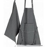 Torchon recyclé Billie Noir/gris 50 x 70