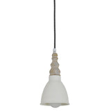 Pendre en métal "Delhi" rétro classique en métal et matériaux naturels en beige, E27