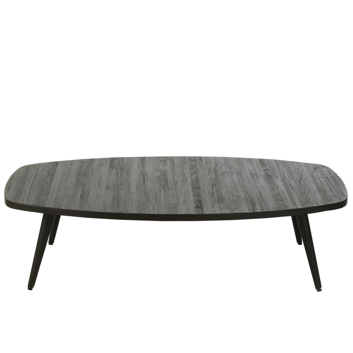 Table d'appoint J-Line Rectangulaire en bois noir vue de face