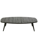 Table d'appoint J-Line rectangulaire en bois noir avec finition élégante.