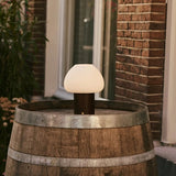 Lampe rechargeable en bois marron foncé Fynn