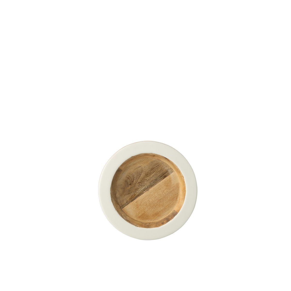 Plateau décoratif J-Line en bois blanc et naturel - vue 1