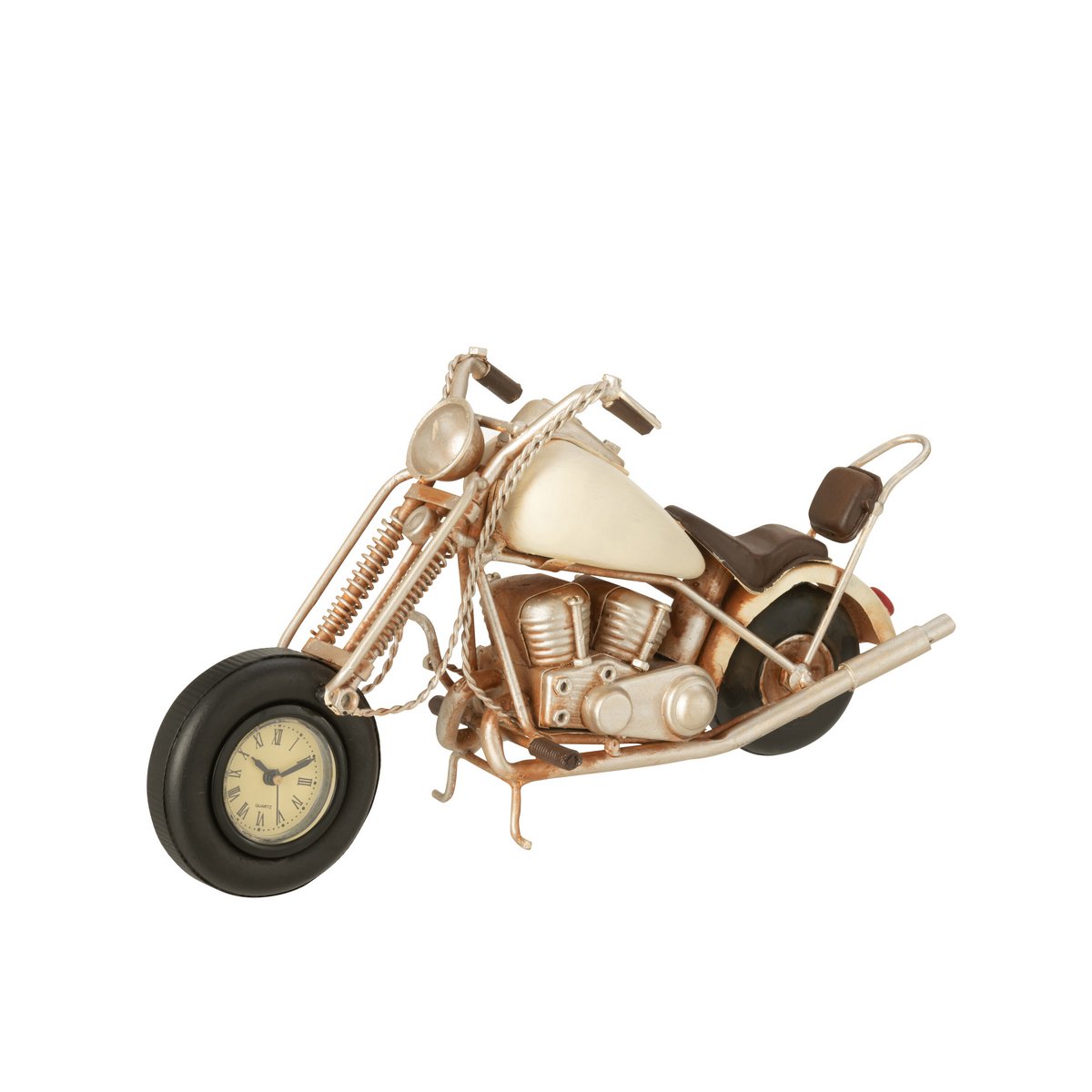Décoration Moto Antique J-Line en métal blanc - vue 2