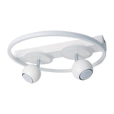 2 paliers à LED à LED "Ronda" Ø 40 cm, en métal et en plastique, blanc, gu10, taches à l'intérieur