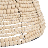 Le pendentif dôme en perles de bois - Naturel
