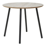Table basse Aalst vue de dessus avec plateau aspect travertin