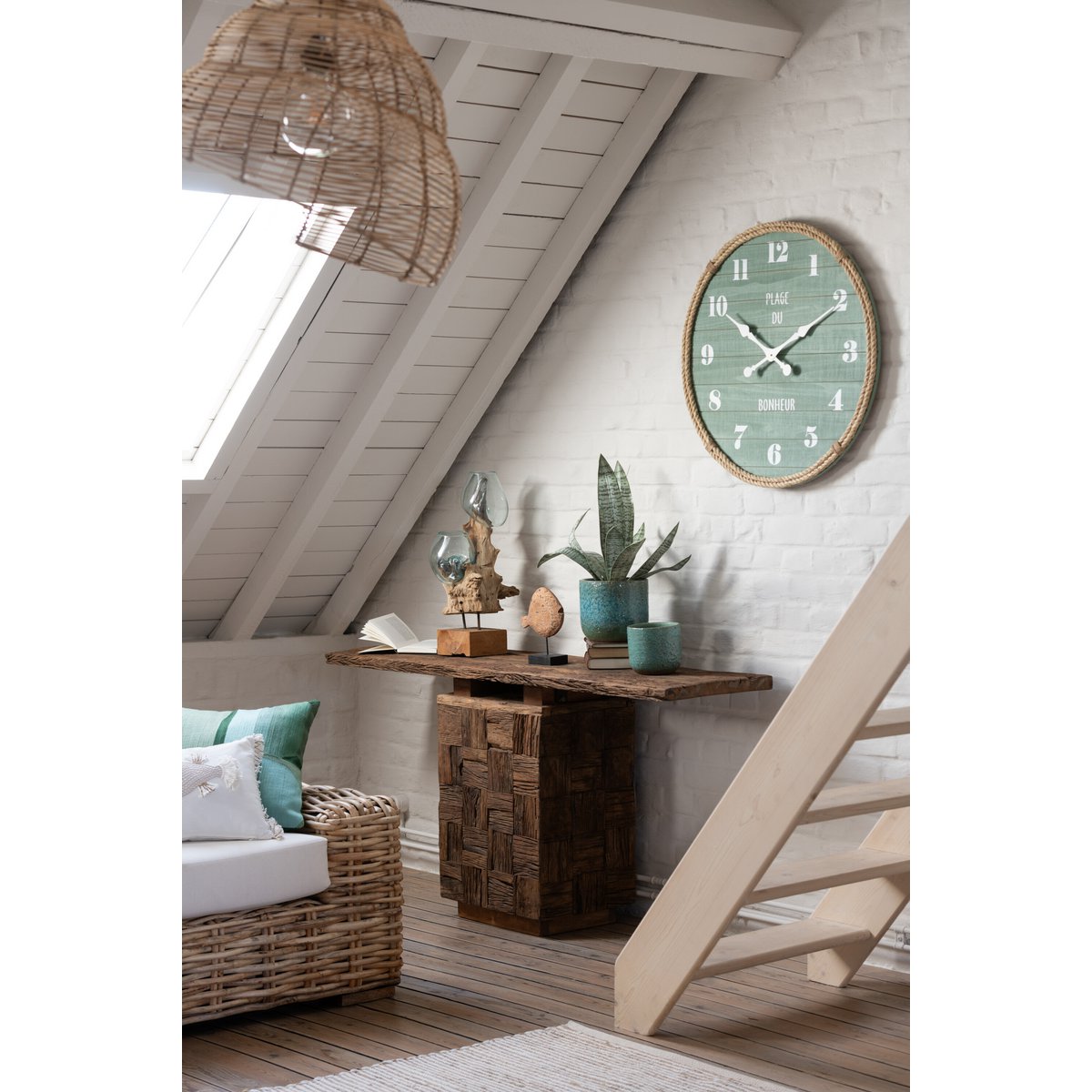 Console J-Line Woody Hout Naturel - détails du bois naturel