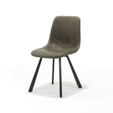 Chaise bari tissu noir vintage taupe