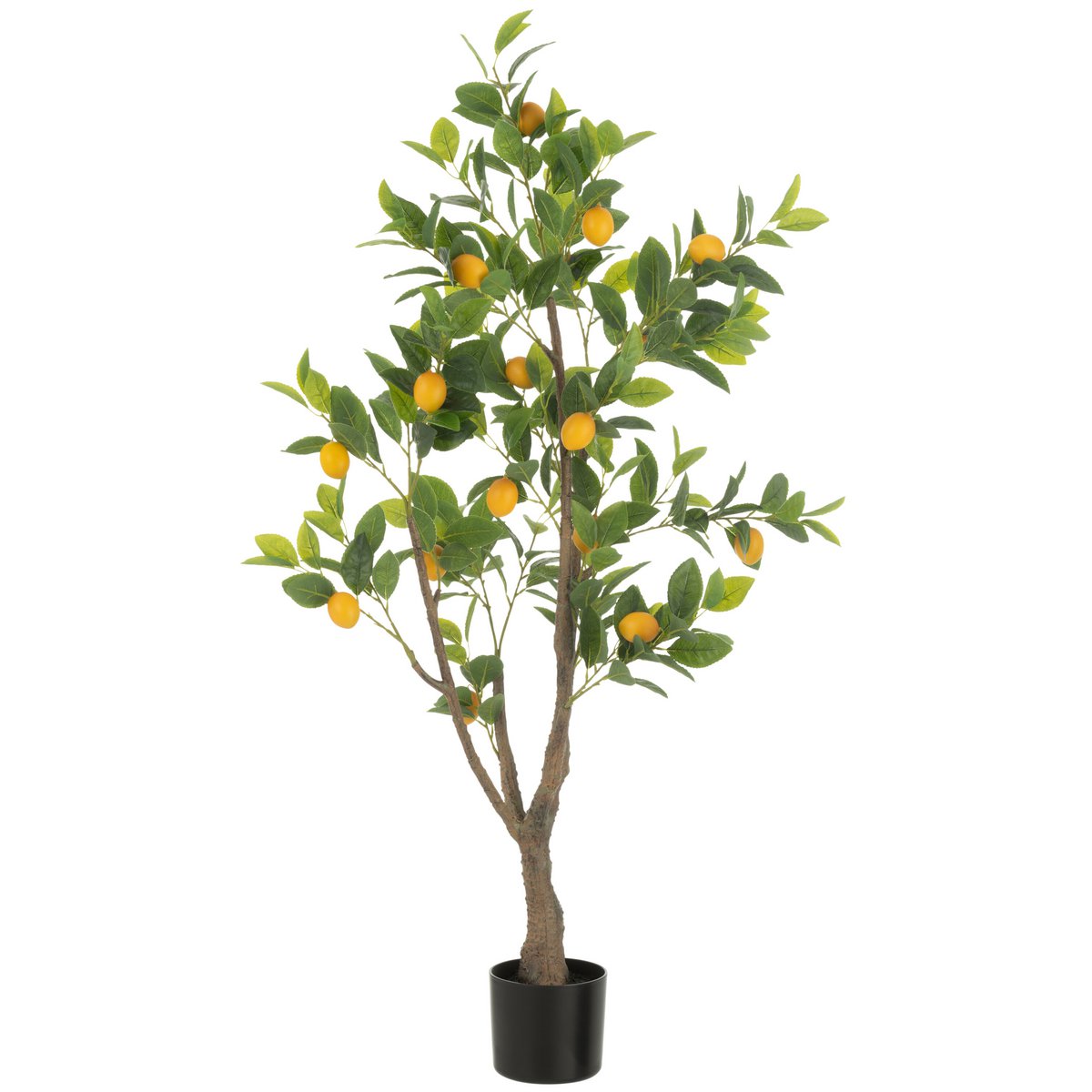Ambiance décorative avec citronnier artificiel