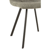 Chaise J-Line Babette - textile/métal - gris