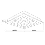 Plafonnier LED "Miroir"