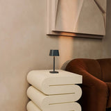 Lampe à poser rechargeable Ava en métal gris