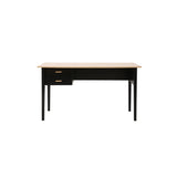 Bureau moderne noir avec tiroirs en bois de Moebilia, vue d'ensemble