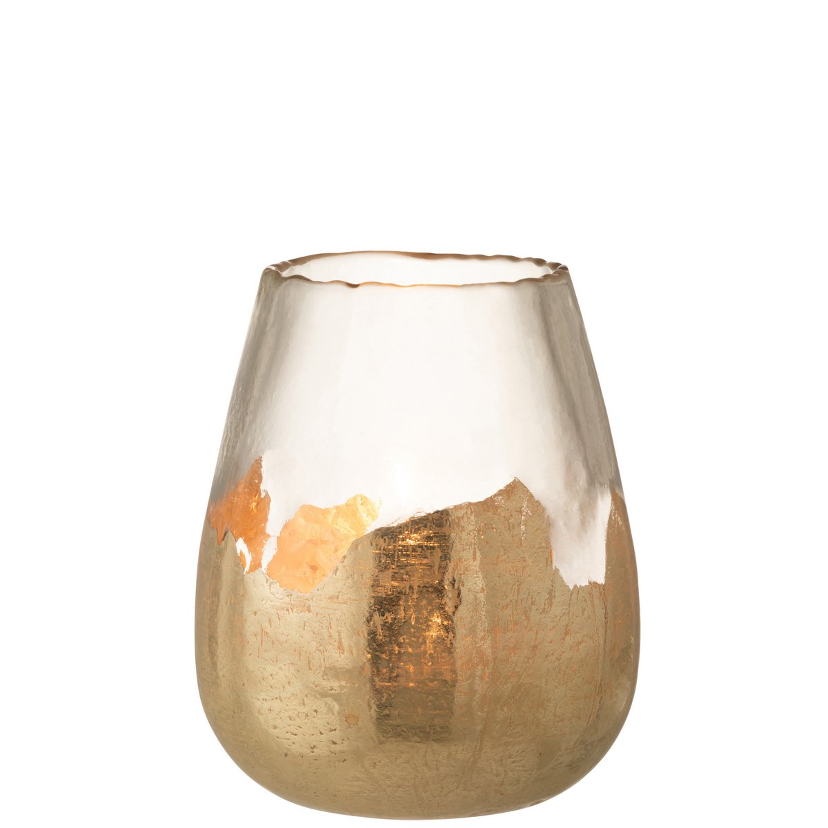 Détail du verre et métal de la lanterne J-Line Zoe