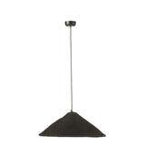 Lampe suspendue Hat Moonj J-Line en jute noir vue de face