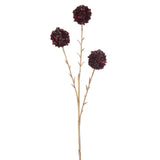 Branche 3 Fleurs J-Line en plastique rouge et or, vue avant