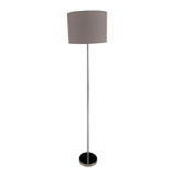 Lampe debout "New York", lampadaire en métal classique avec souffleur de texte en gris, avec socket E27, 160 cm de haut, parfait pour le salon, la salle à manger, le couloir et le bureau