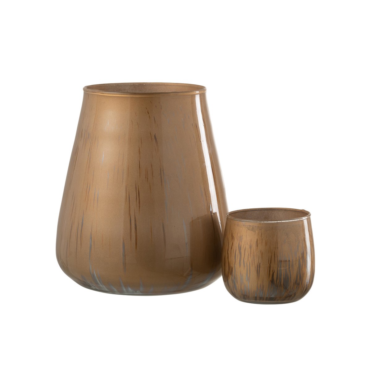 Lanterne J-Line Antique en verre marron, détail du socle