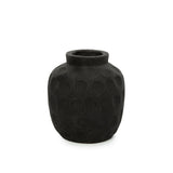 Vase Tendance Noir - Élégance sculpturale en terre cuite