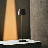 Lot de 4 lampes de table rechargeables avec station de recharge Vondel Mini gris