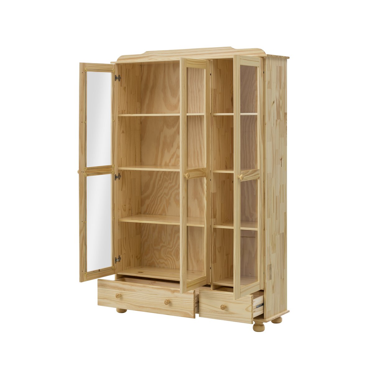 Détail des portes vitrées de la vitrine Moebilia