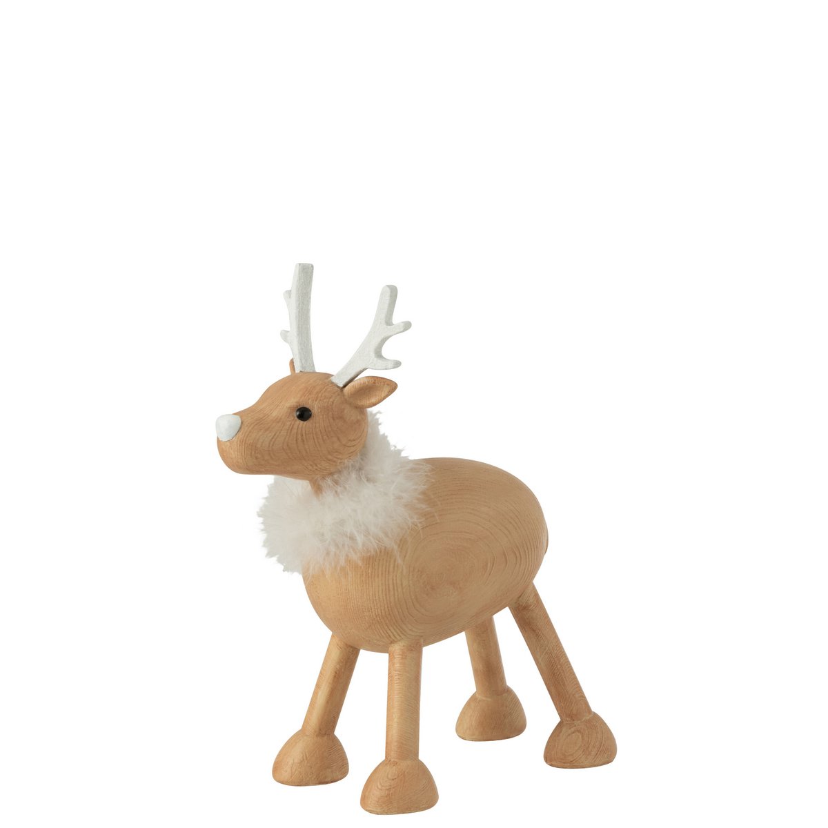 Figurine J-Line Cerf en résine, détail du pelage et des dimensions.