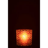 Détail du verre rouge de la lanterne J-Line Snow