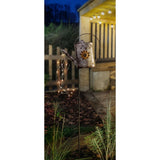Brochette de terre solaire LED (canette d'arrosage) h: 110 cm galvanisé, pour une brochette à l'extérieur, en métal et en plastique en argent, avec une LED intégrée