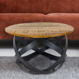 Table basse de table d'appoint autour du salon