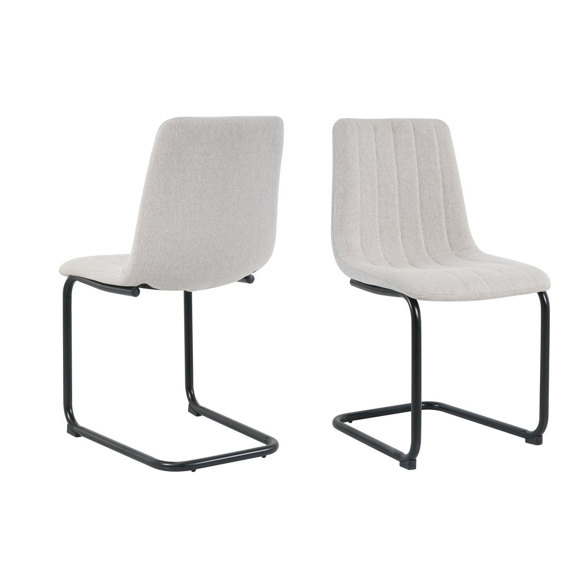 Chaise design luge avec revêtement noir mat, vue de face
