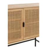 Détail du métal noir du cabinet J-Line