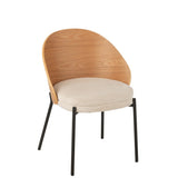 Chaise Lone J-Line en bois et métal vue de face