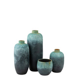 Vase Vintage Céramique Azur - Vue avant avec éclairage naturel