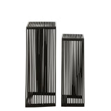 Table d'appoint J-Line Cube en bois noir - détail du matériau